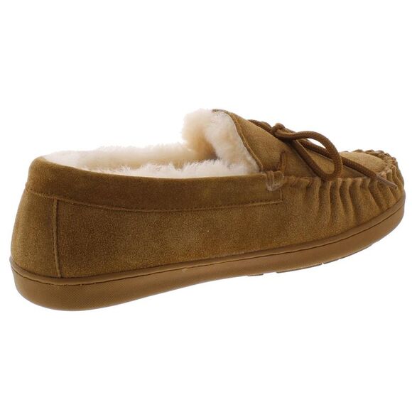 Bearpaw Womens Moc II Tan Suede Lined Slip On Moccasins Shoes New - Picture 2 of 2